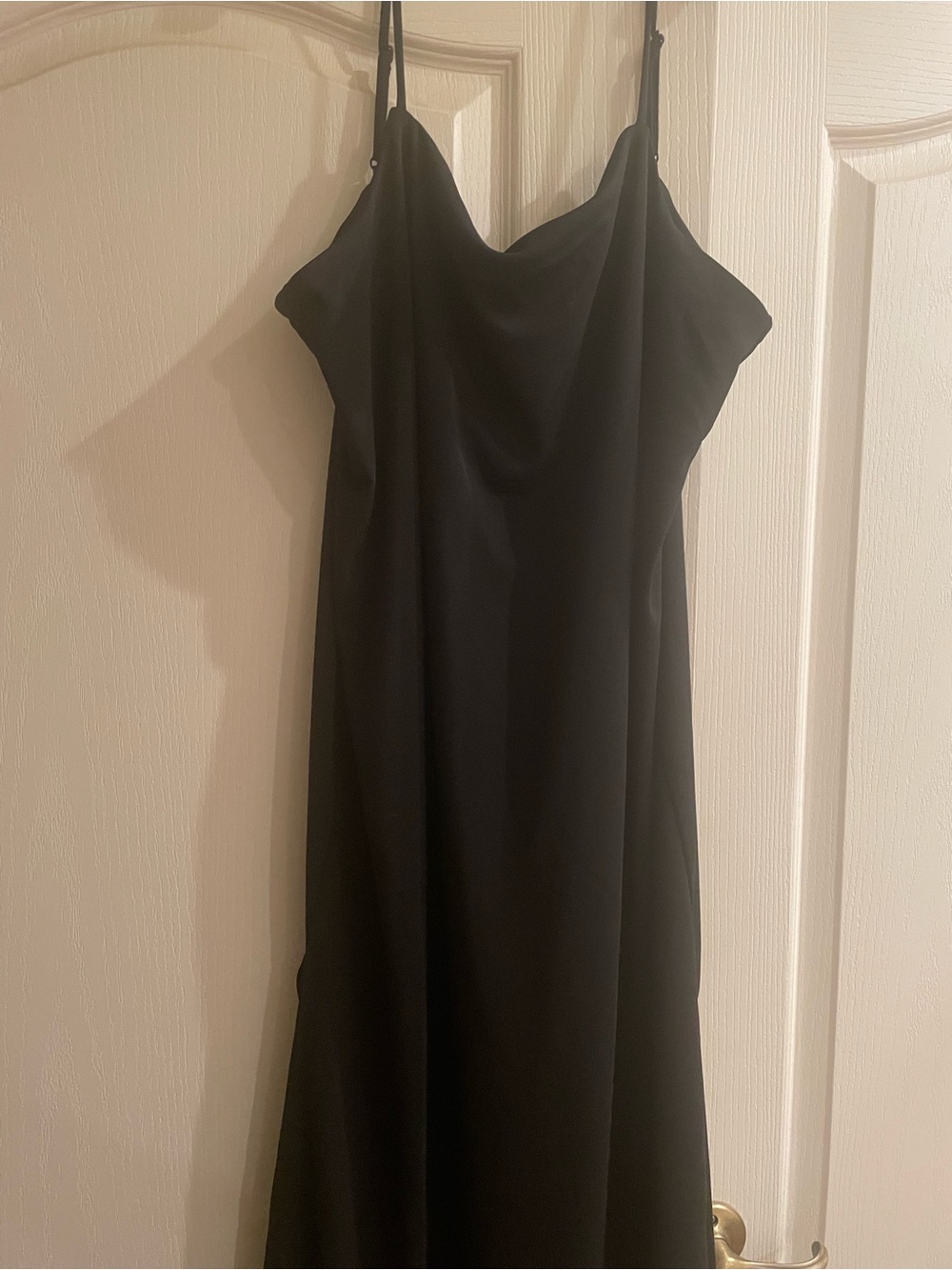 NWT H&M Black Cowl Neck Slip Midi Dress